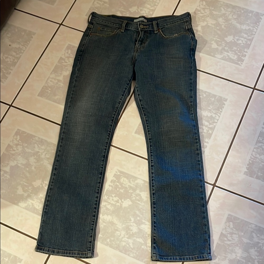 Levi's 505 Blue Straight Leg Jeans Size 8R - Picture 1 of 4